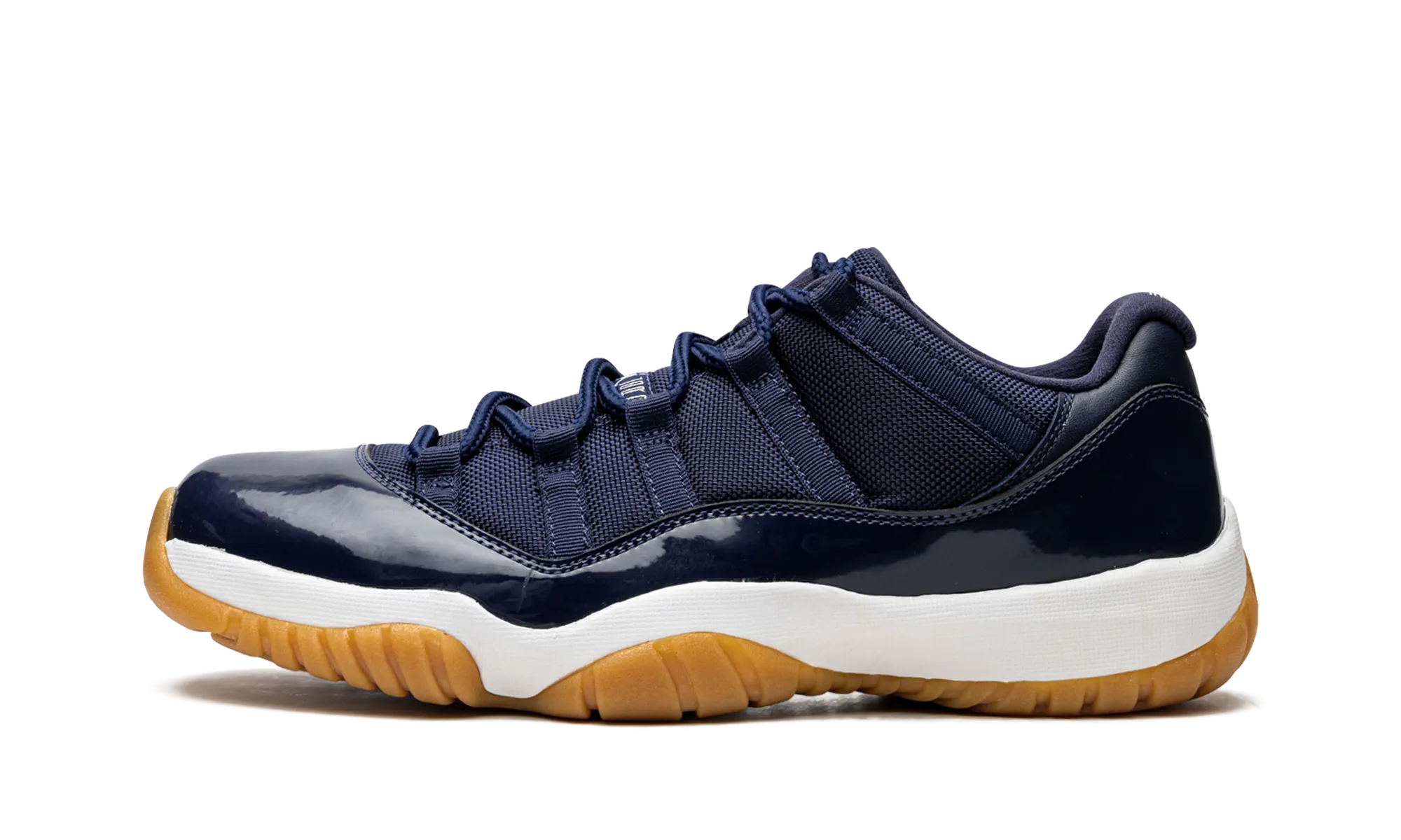 Air Jordan 11 Retro Low "Navy/Gum" Breathable Mesh Layer Heel Claw Support