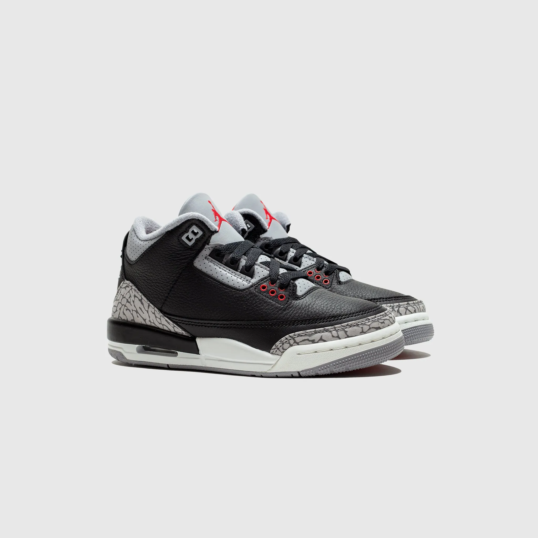 Durable Lacing Trendy AIR JORDAN 3 RETRO (GS) "BLACK CEMENT REIMAGINED"