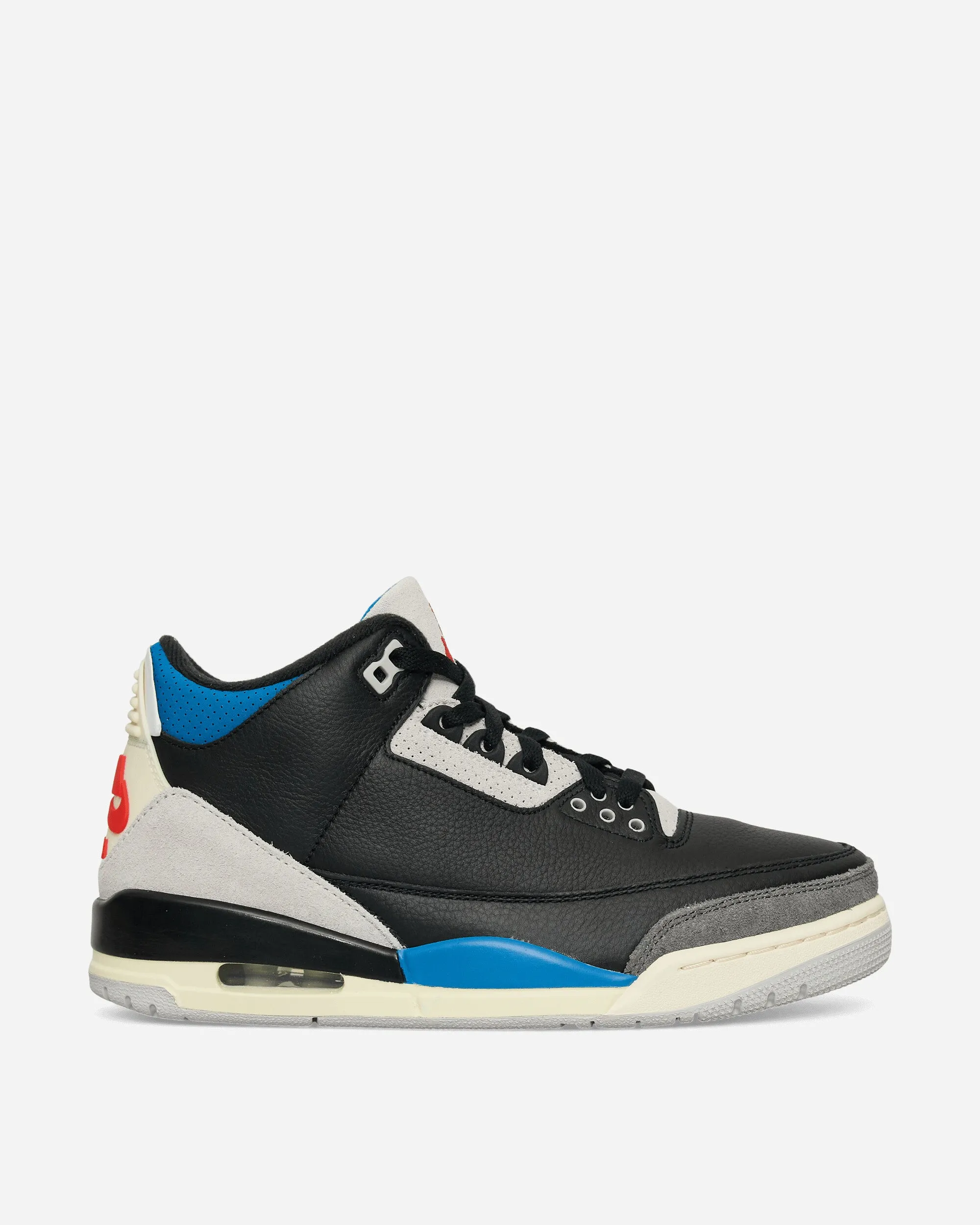Air Jordan 3 Retro OG 'Rare Air' Sneakers Black / Chile Red / Military Blue Slip Control