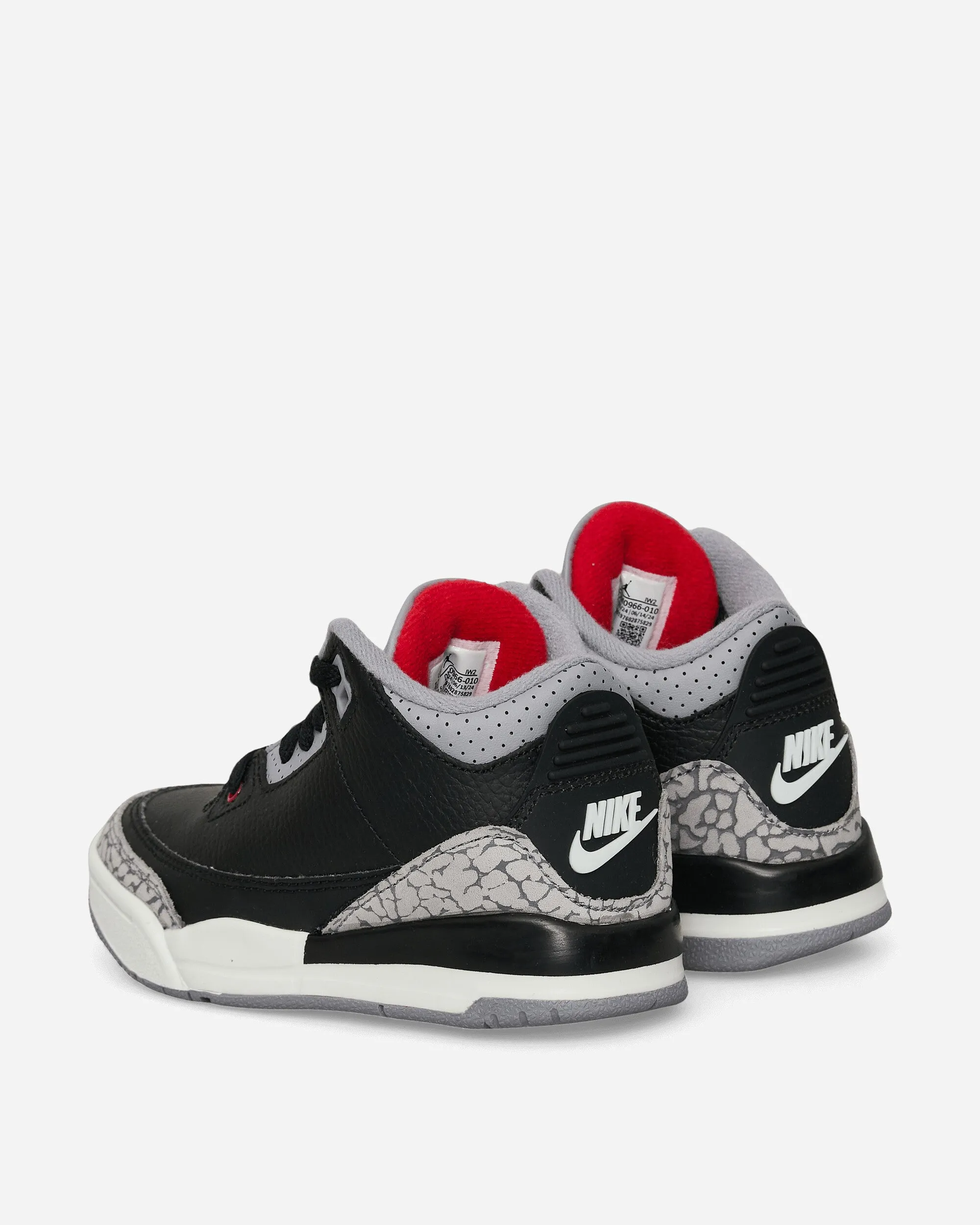Track Fit Pace Maker Air Jordan 3 Retro (PS) Sneakers Black Cement