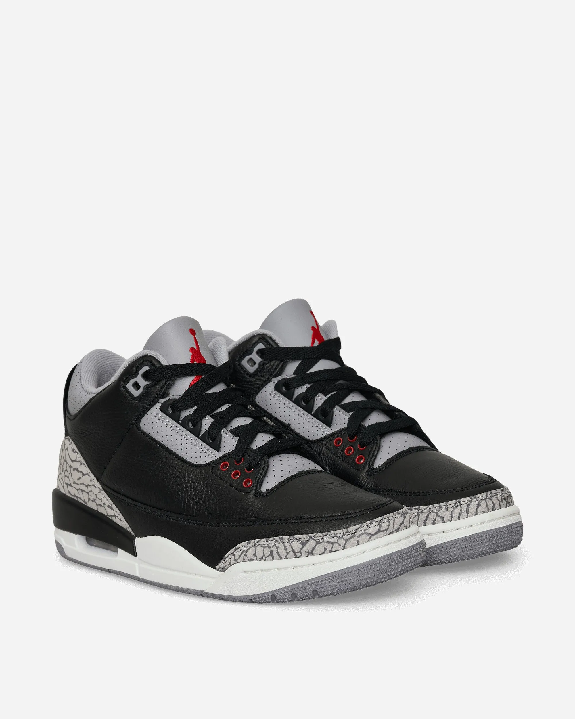 Air Jordan 3 Retro Sneakers Black Cement Simple Match Moisture Management Fabric