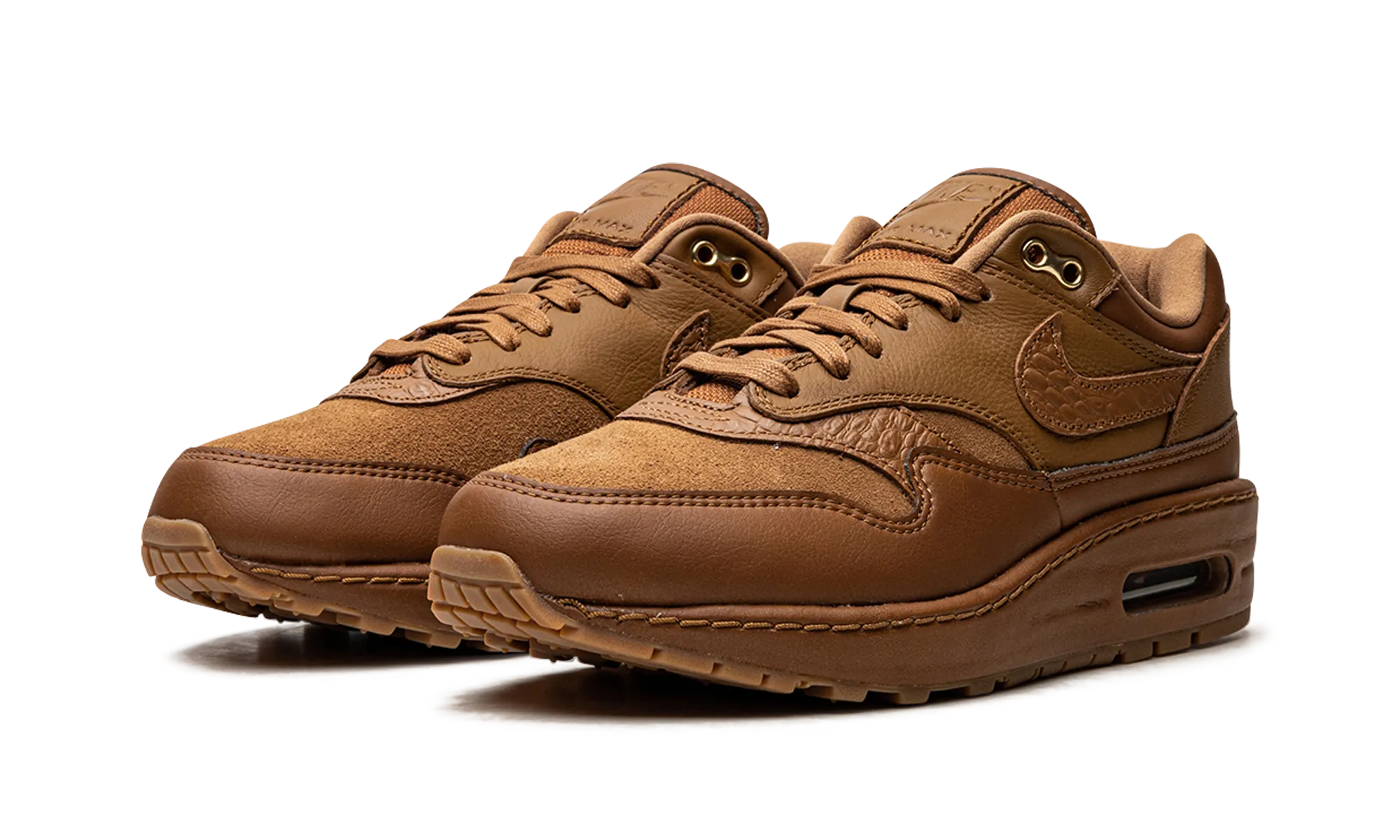 AIR MAX 1 '87 MNS WMNS "Luxe Ale Brown" matte leather shoes
