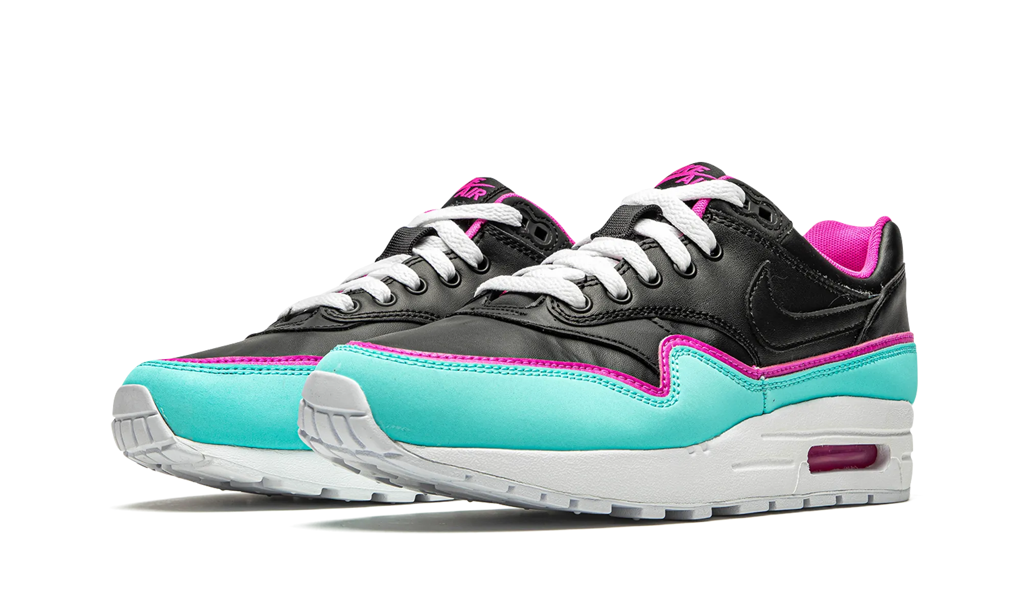 adjustable lacing shoes Air Max 1 DBL (GS) "Double Layered - Aqua Fuchsia"