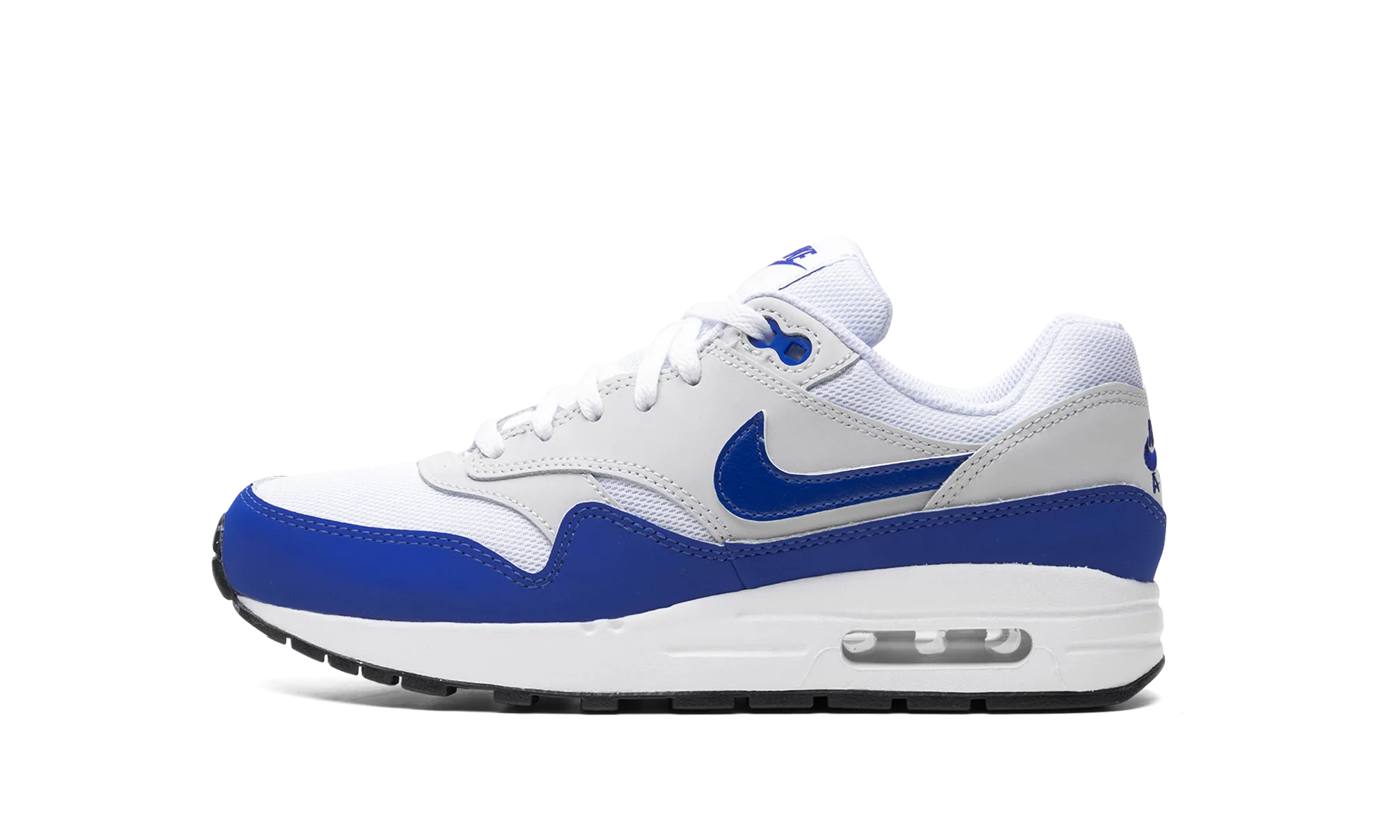 Air Max 1 GS "Royal Blue" running in a coral reef area shoes