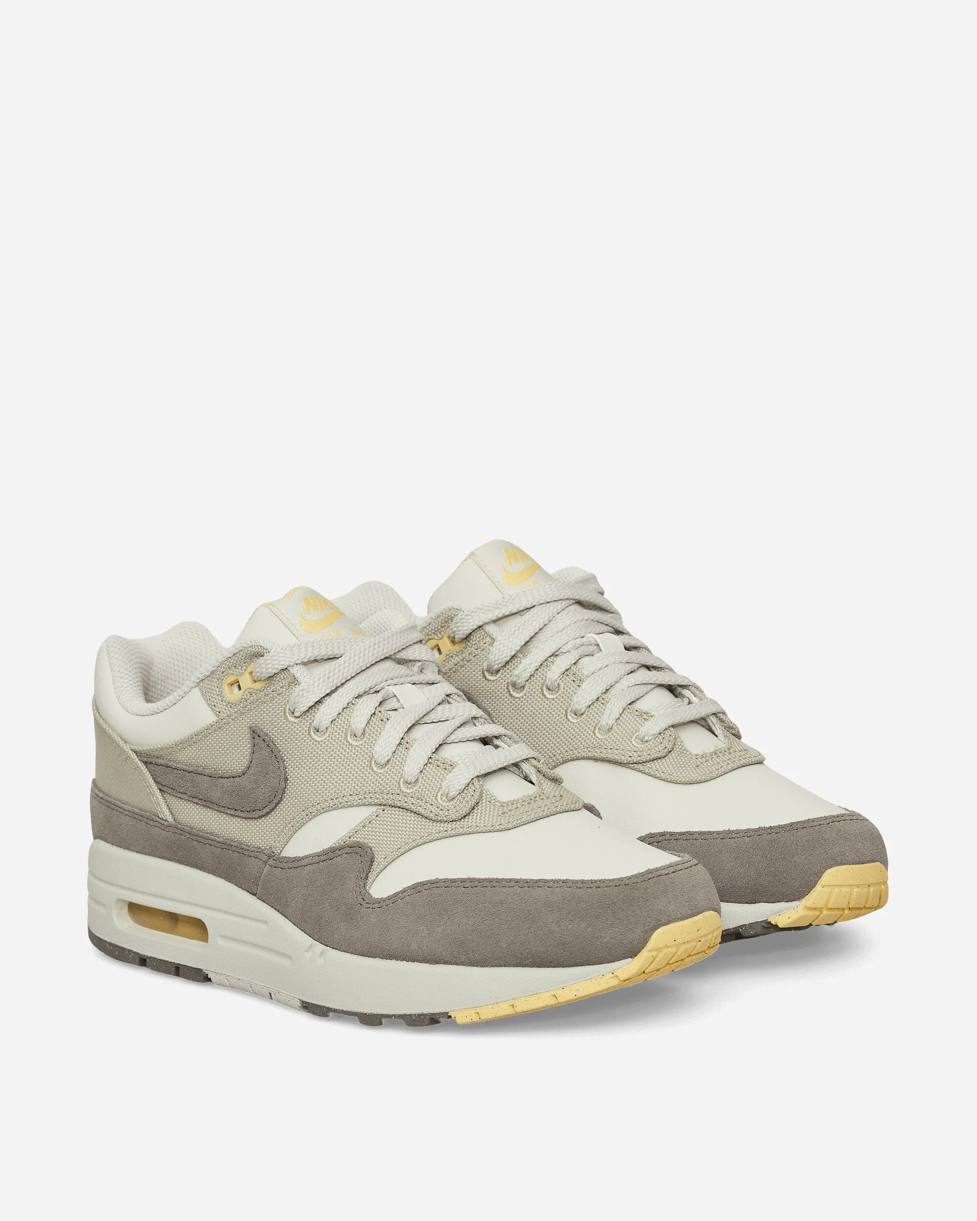 Air Max 1 Premium Sneakers Light Bone / Cave Stone Flex Forged Sole Design Durable Tread Pattern