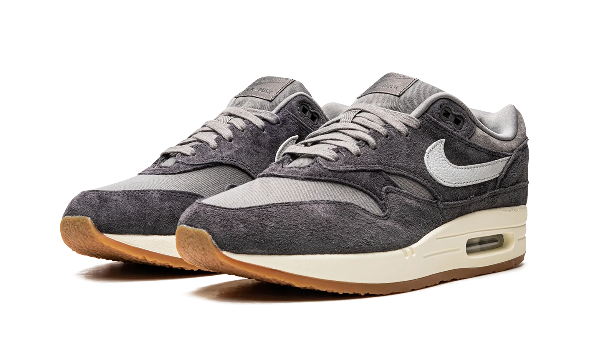 running in a sidewalk area shoes Anti blister Air Max 1 PRM Crepe "Soft Grey"