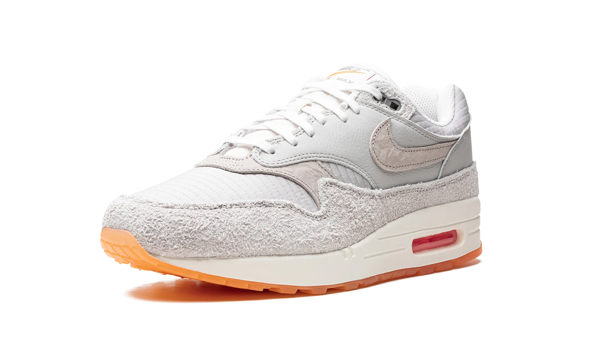 medial support shoes loose - fit Air Max 1 "Light Iron Ore / Total Orange"