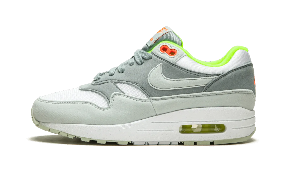 AIR MAX 1 WMNS "Barely Grey / Pumice" logo - rhinestoned shoes