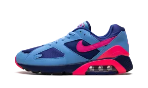 Air Max 180 "University Blue" patent leather shoes fitness inspiration