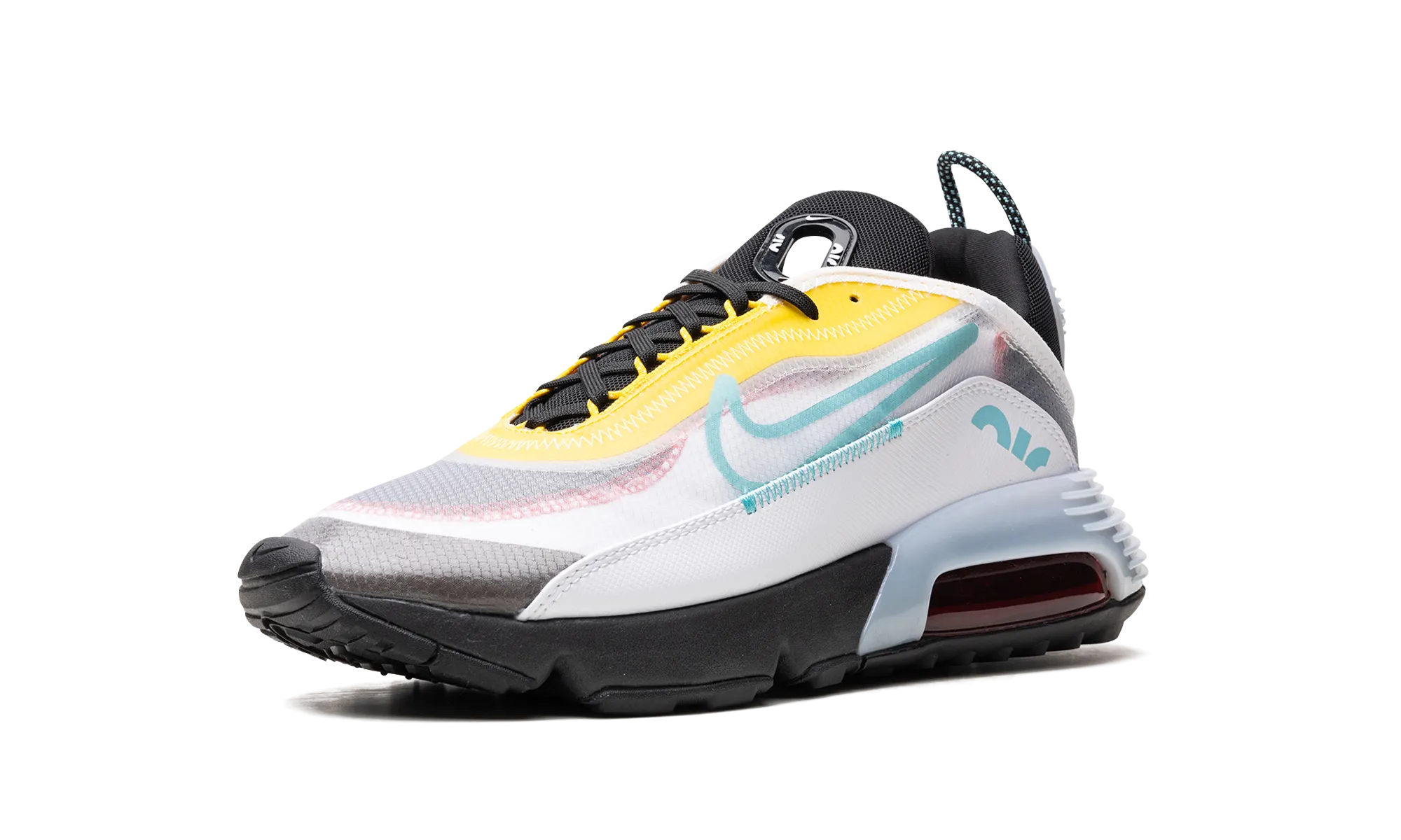 gym goer shoes running shoes for men in their 30s Air Max 2090 "White Speed Yellow Bleached Aqua"