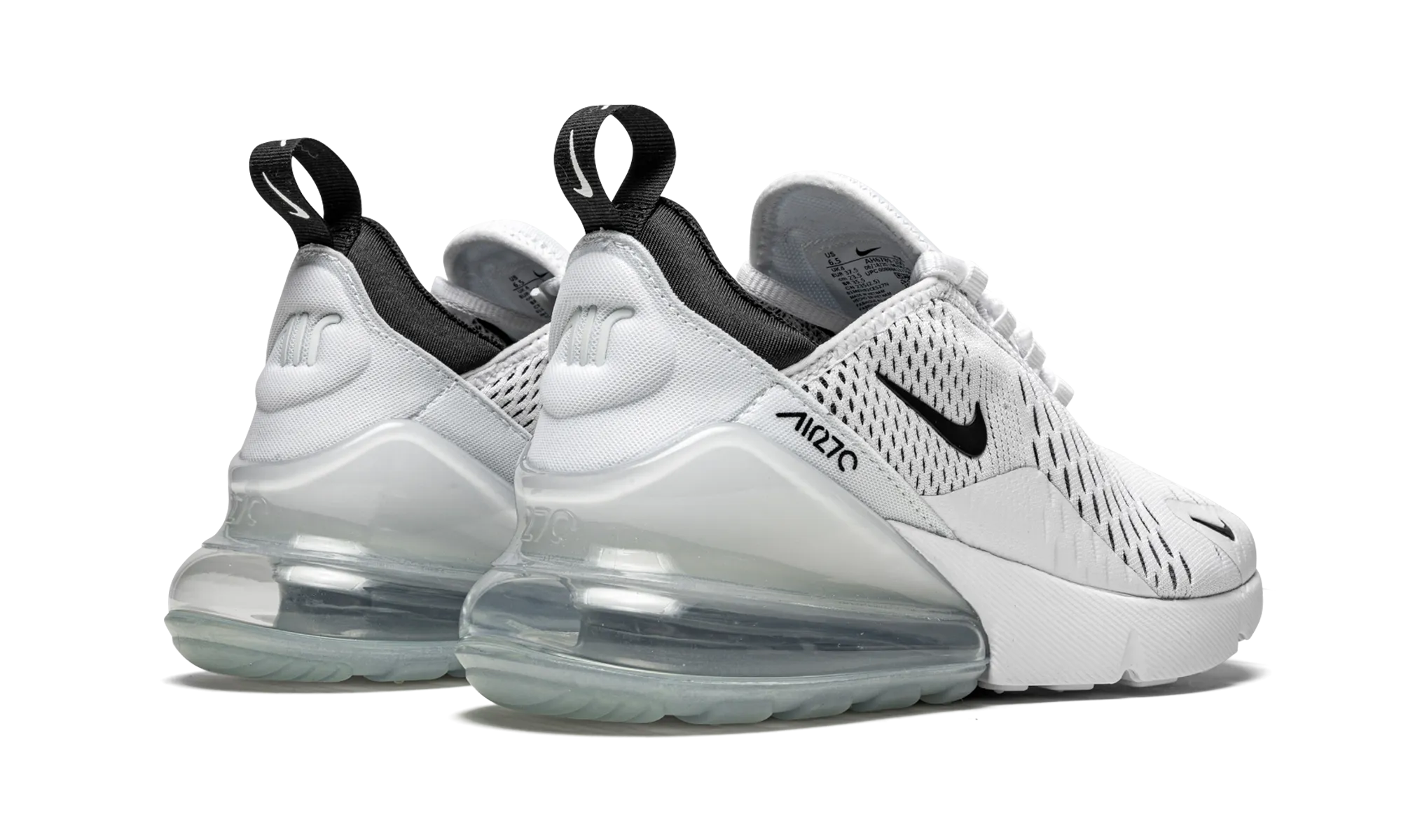 outdoor running shoe components AIR MAX 270 MNS WMNS "White / Black"