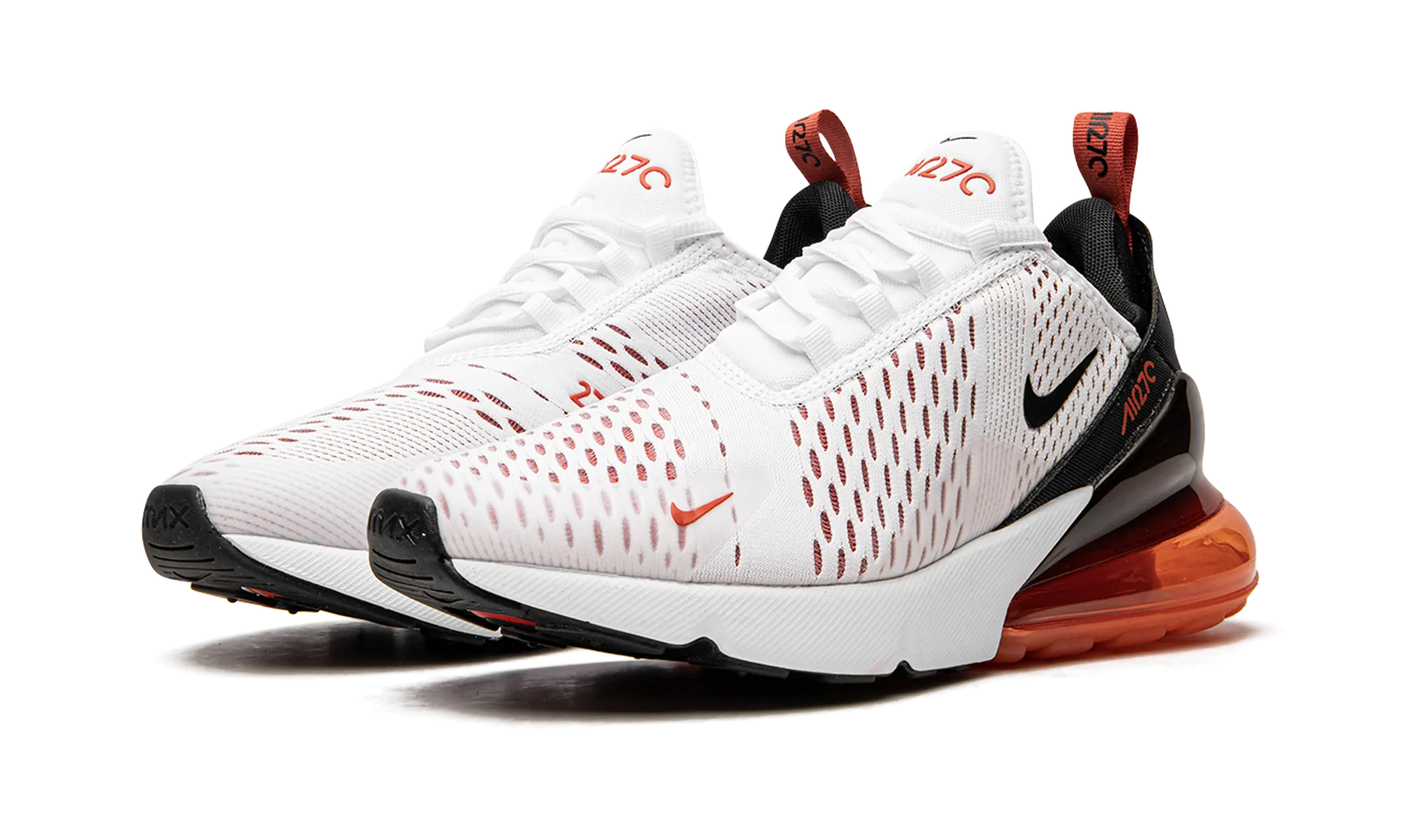 AIR MAX 270 MNS WMNS "White / Mantra Orange" Comfort Elasticity sports socks