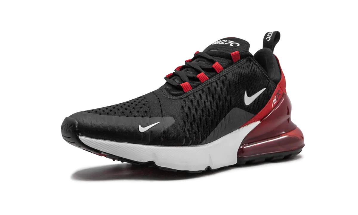 Abrasion resistant fashion - forward running shoes Air Max 270 "black red"