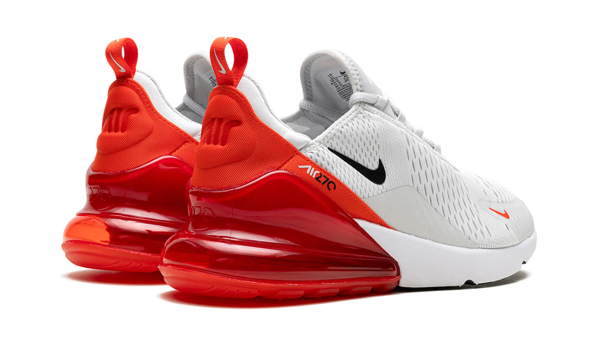 Roomy Fit running in a snow - covered area shoes Air Max 270 "Photon Dust Picante Red"