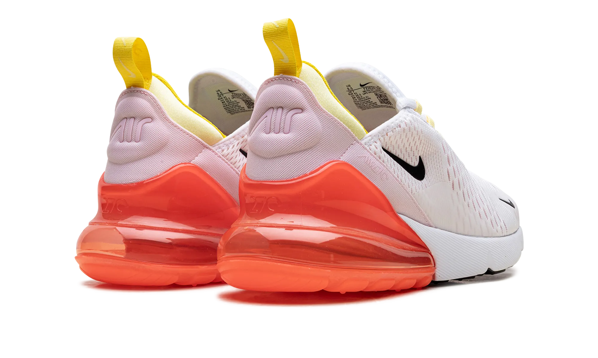 Air Max 270 WMNS "White Bright Crimson" concrete running amateur running footwear