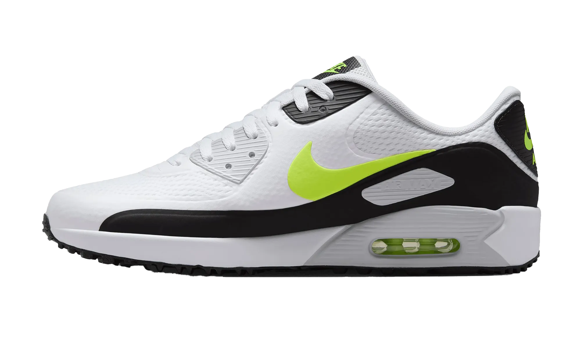 Zip Up beginner running shoes Air Max 90 Golf "Hot Lime"