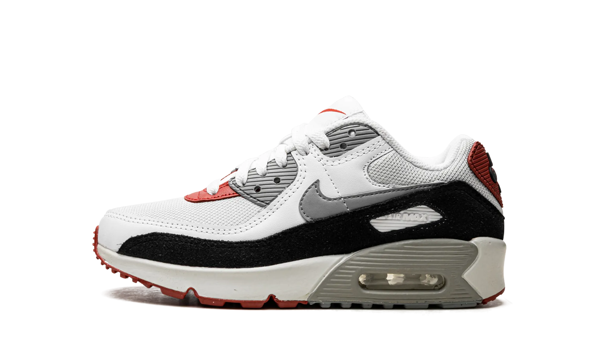 Air Max 90 GS "LTR Photon Dust Varsity Red" Latest model running in forest shoes