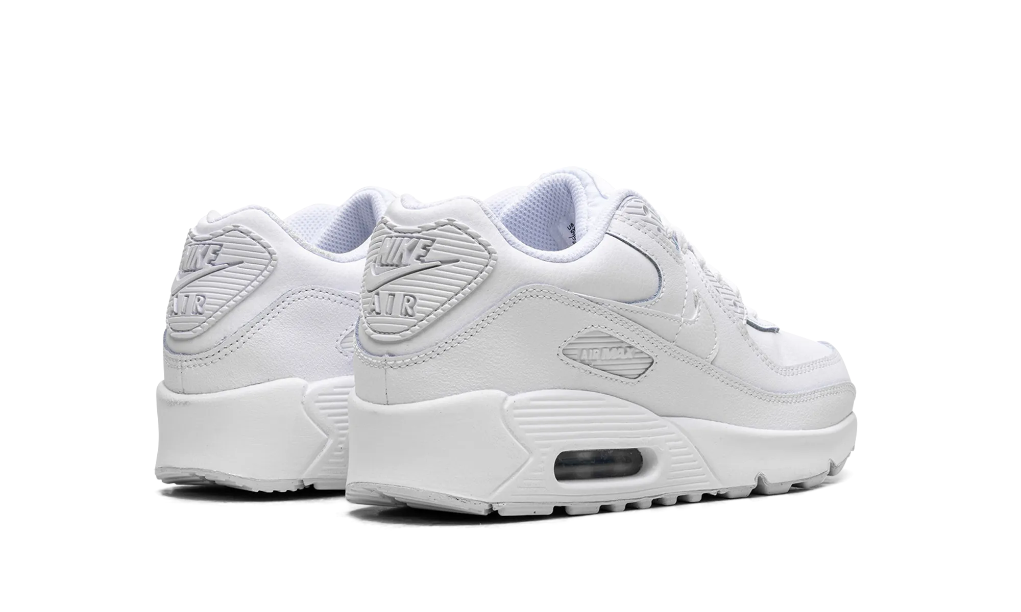 Air Max 90 GS "White Metallic Silver" running in spring