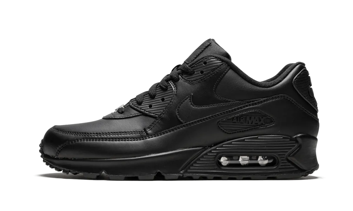 College - running Air Max 90 Leather "Triple Black"