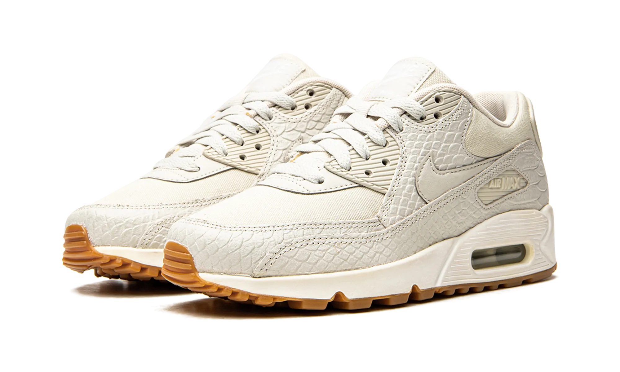 AIR MAX 90 MNS WMNS "Light Bone Snakeskin" high - arch shoe support air - cushioned shoes