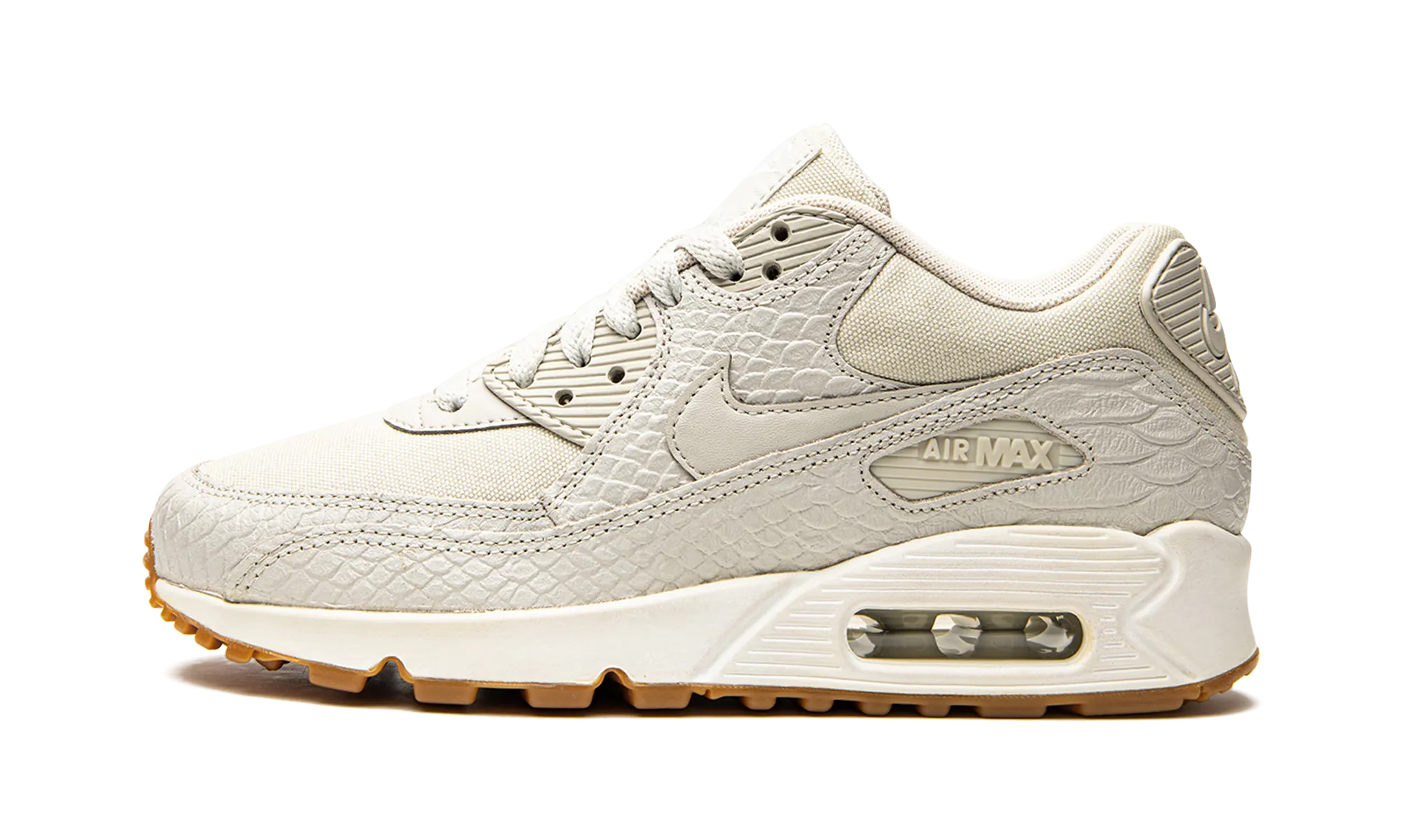 competitive - runner antimicrobial upper shoes AIR MAX 90 MNS WMNS "Light Bone Snakeskin"
