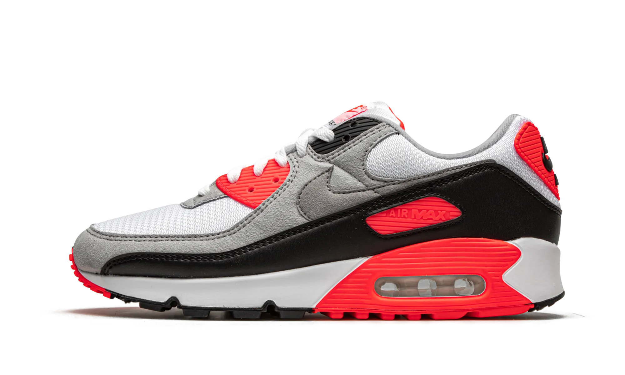 Air Max 90 OG "Infrared 2020" running with a headband