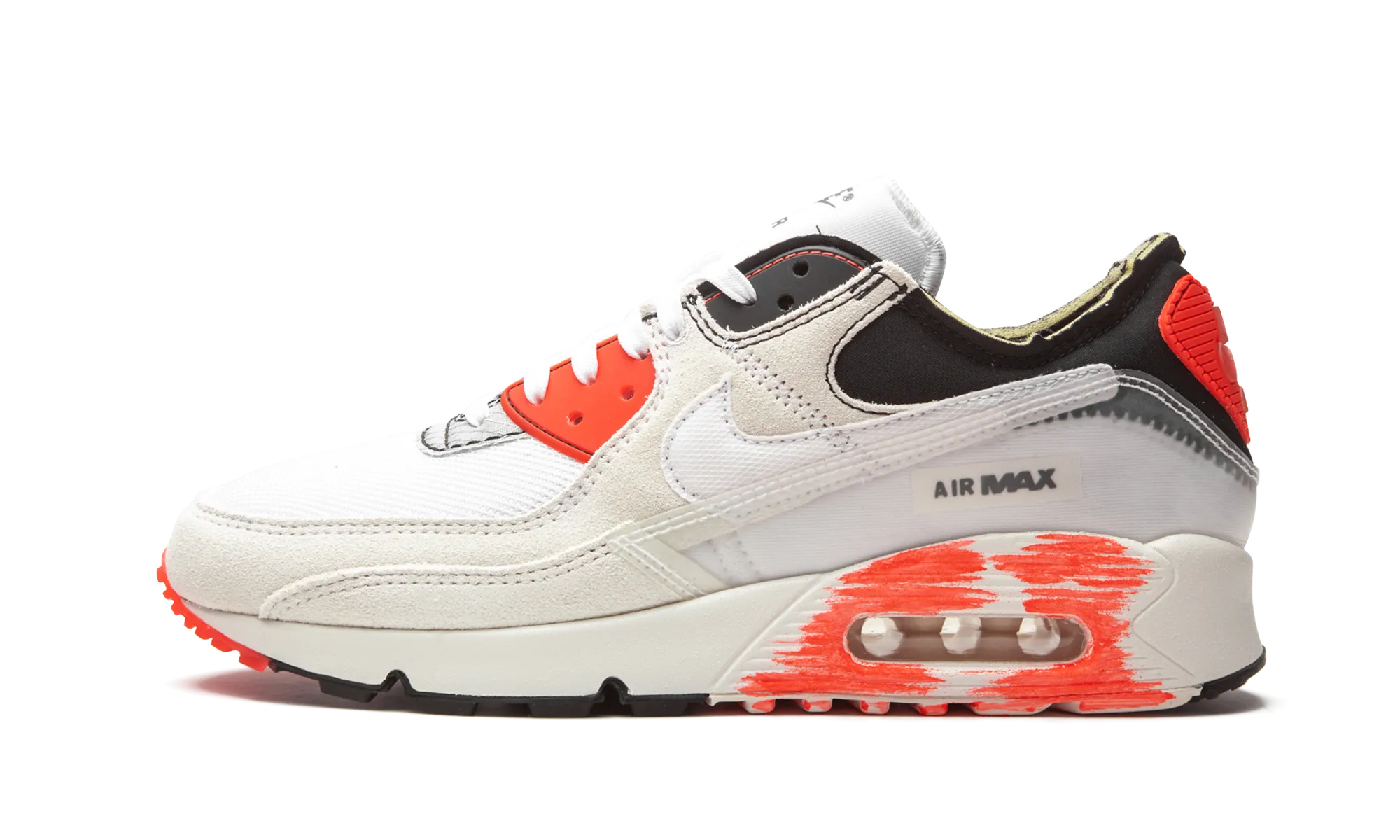 Air Max 90 "Archetype - Bright Crimson" Lightweight Design Breathable Shorts