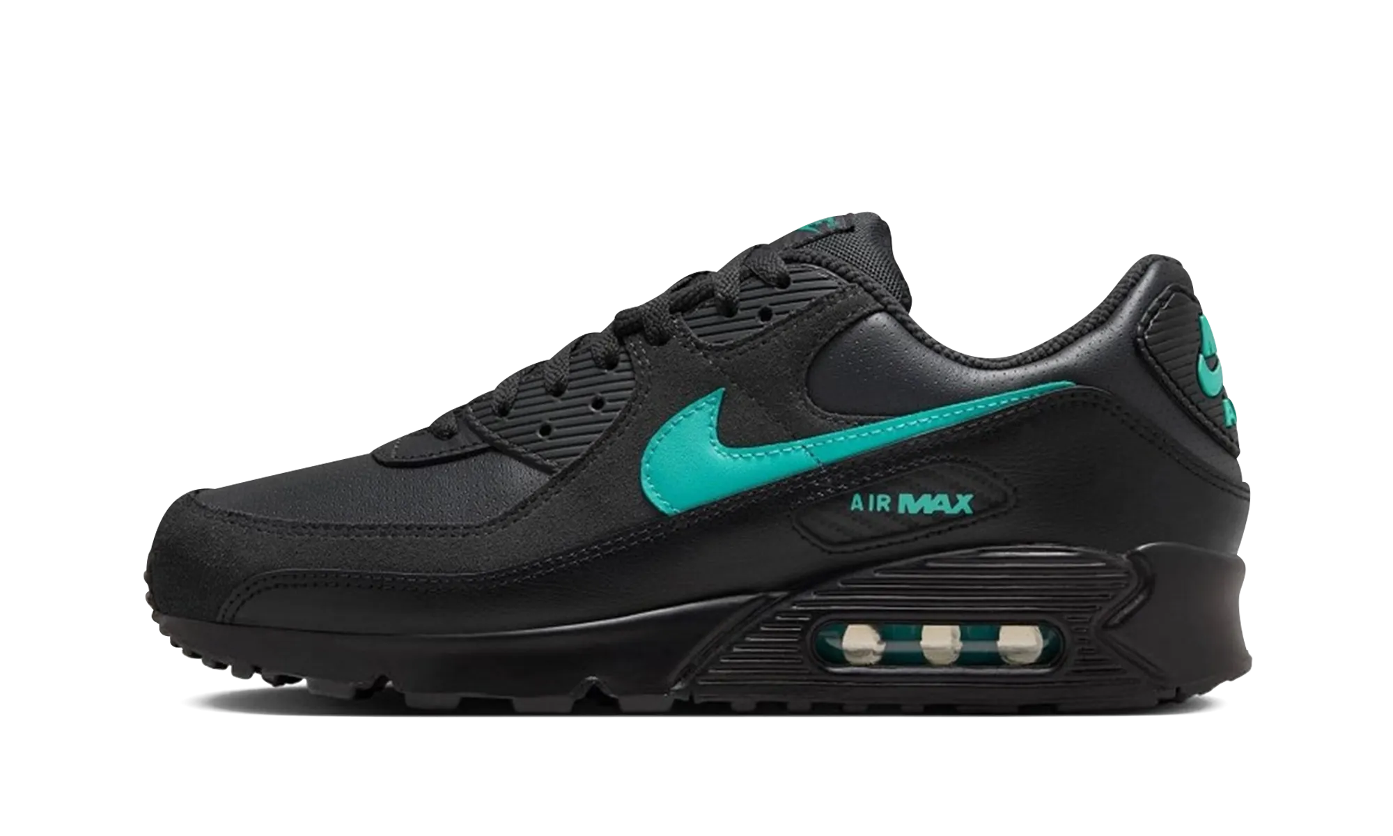 Air Max 90 "Black Clear Jade" ergonomic running shoes Cross Routine