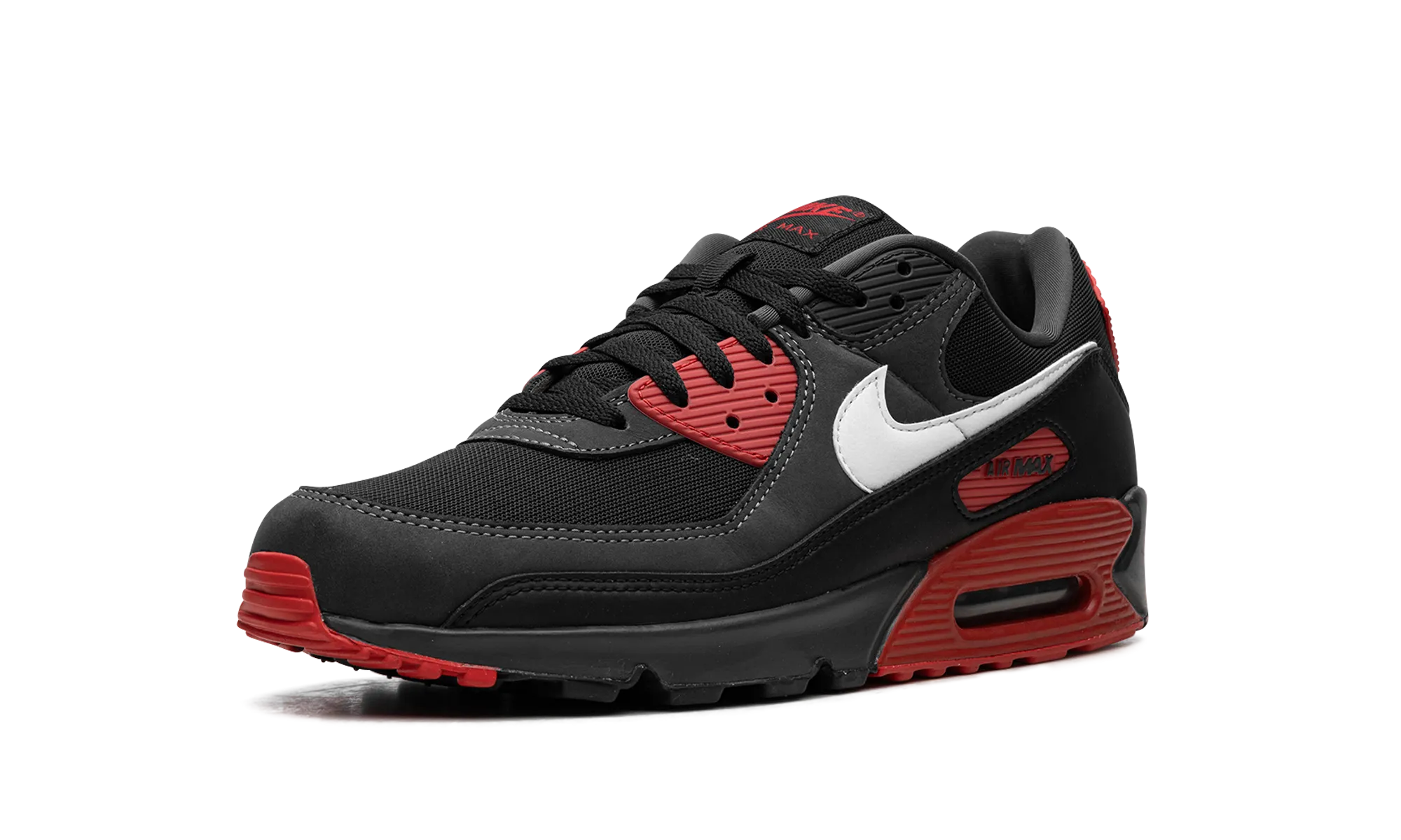 fluorescent shoes running in hot weather shoes Air Max 90 "Black / Red"