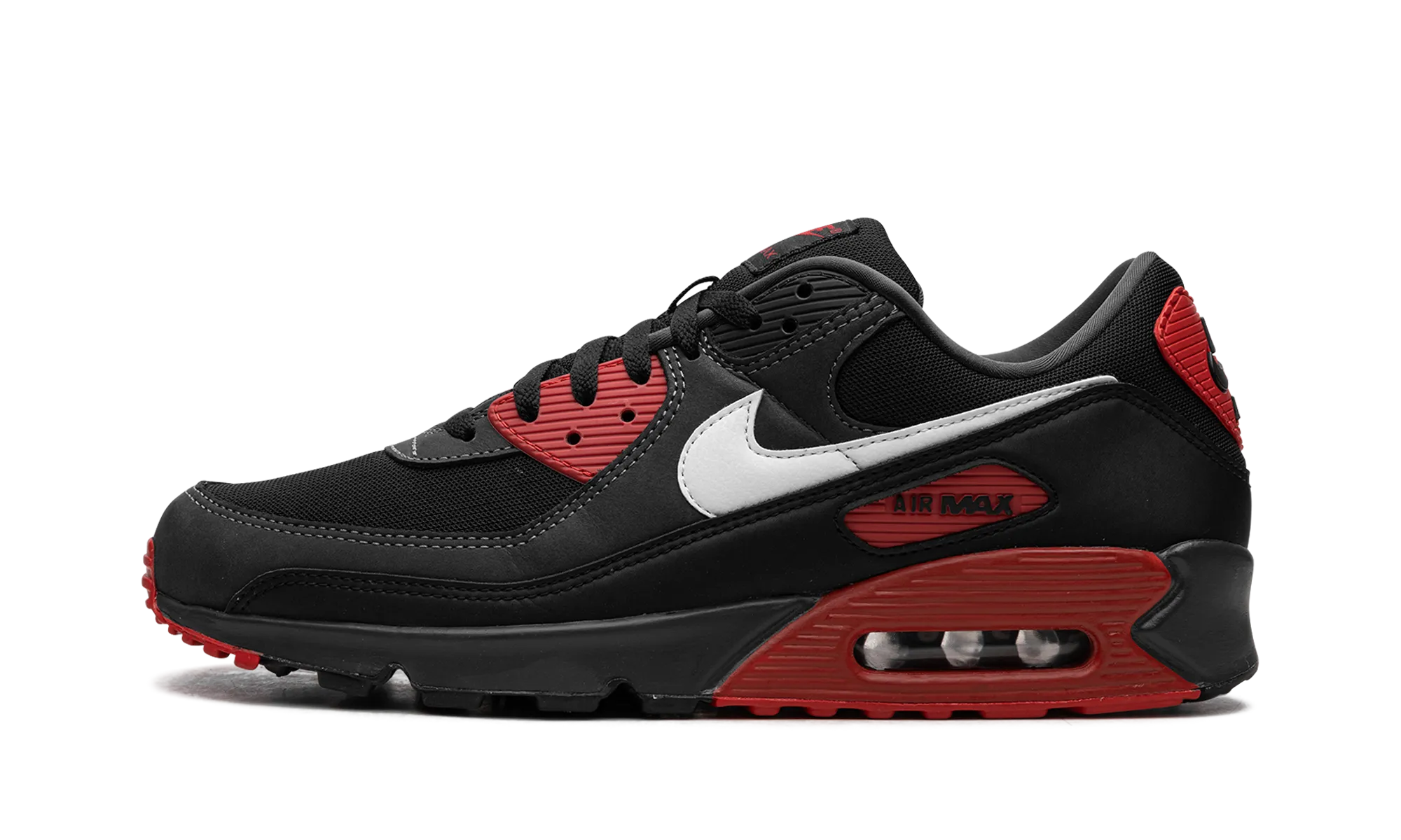 Air Max 90 "Black / Red" heel - strike shoes
