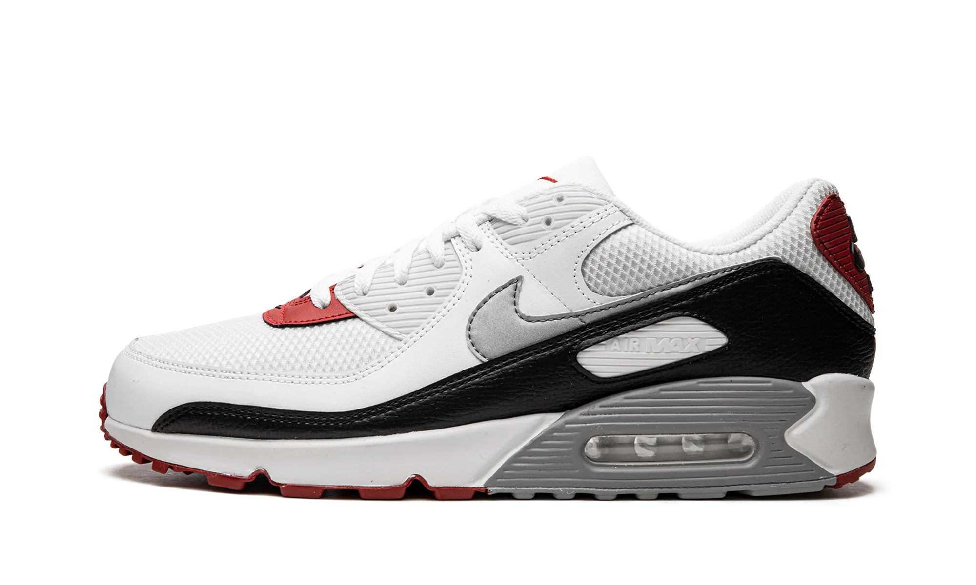Air Max 90 "Photon Dust / Varsity Red" suede upper Flexible Movement