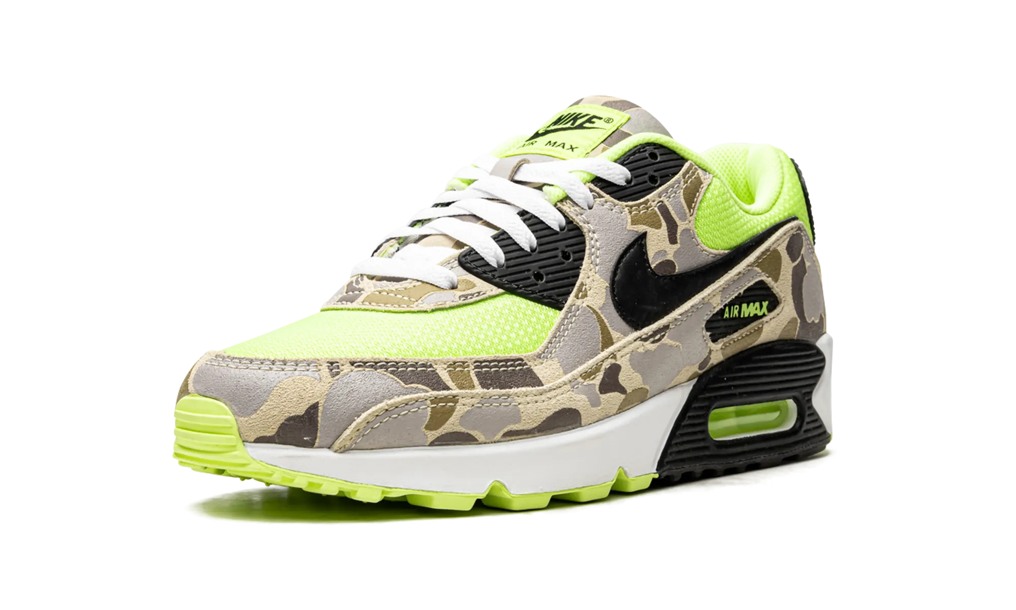 Air Max 90 "Volt Duck Camo" running in the sun shoes
