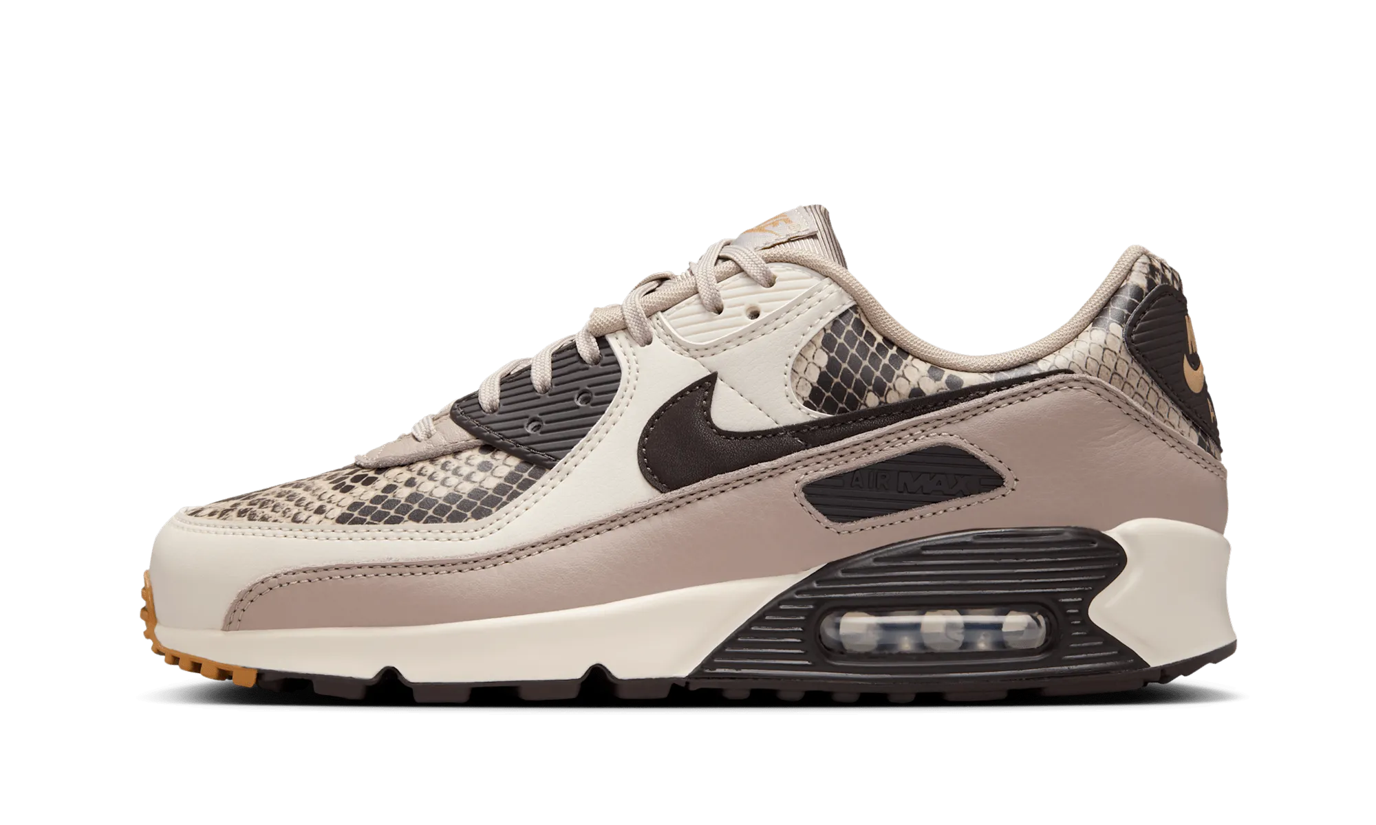 running with a visor narrow - fit option Air Max 90 SE WMNS "Tan Snakeskin"