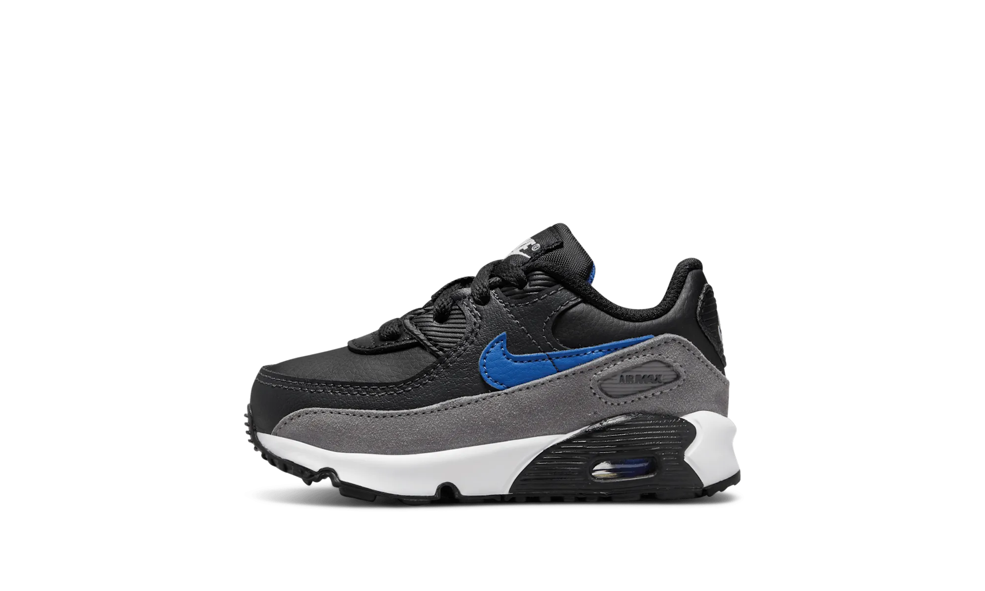 reinforced - heel - area - sturdiness shoes ice shoes Air Max 90 TD "Black Medium Blue"