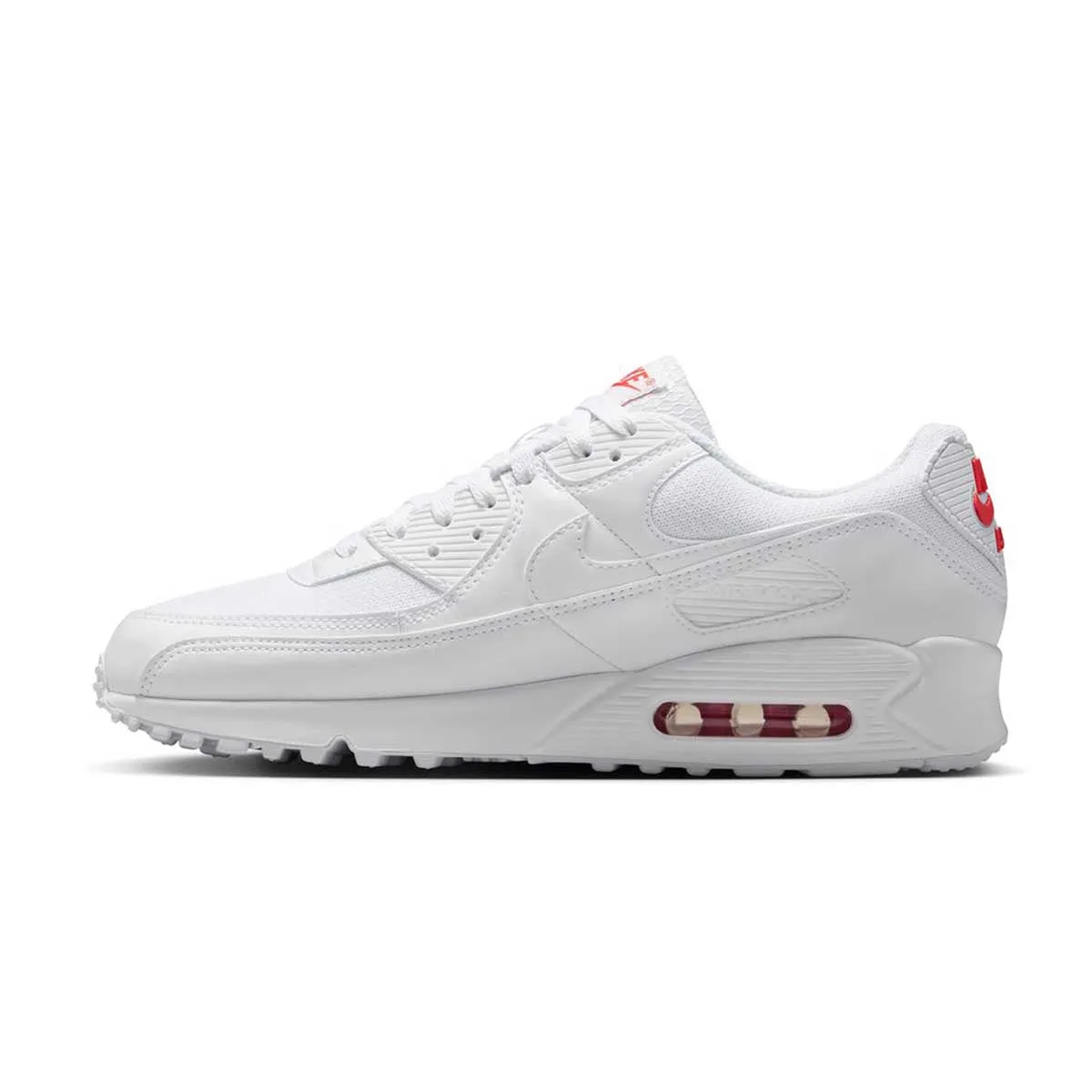 Air Max 90 'White Light Crimson' Beneficial