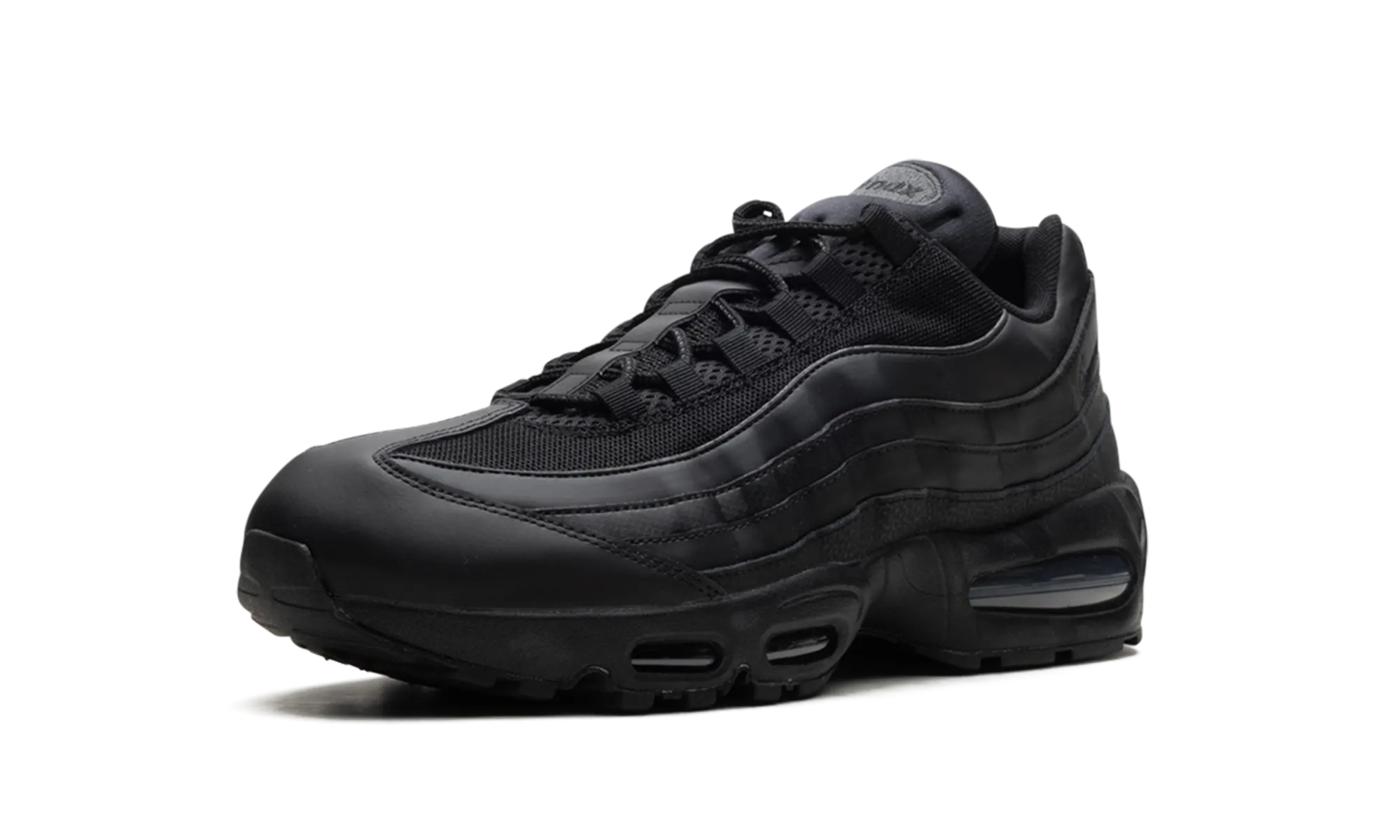 Air Max 95 Big Bubble "Triple Black" seamless upper running shoes mountain trails
