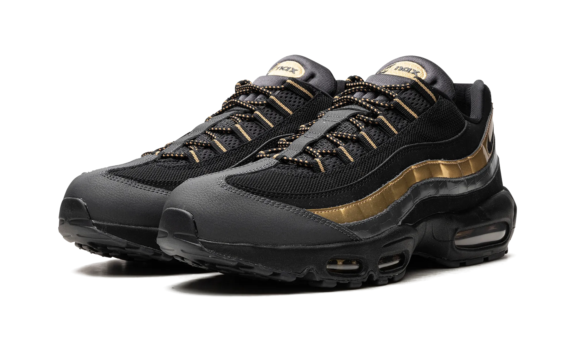 running in a sinter terrace area shoes Air Max 95 Premium "BLK/GOLD"