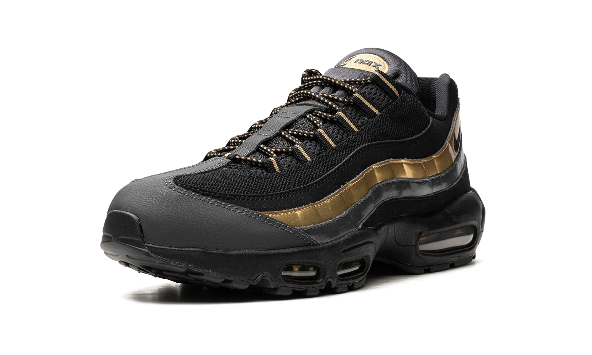 ultramarathons rubber - sole - feature shoes Air Max 95 Premium "BLK/GOLD"