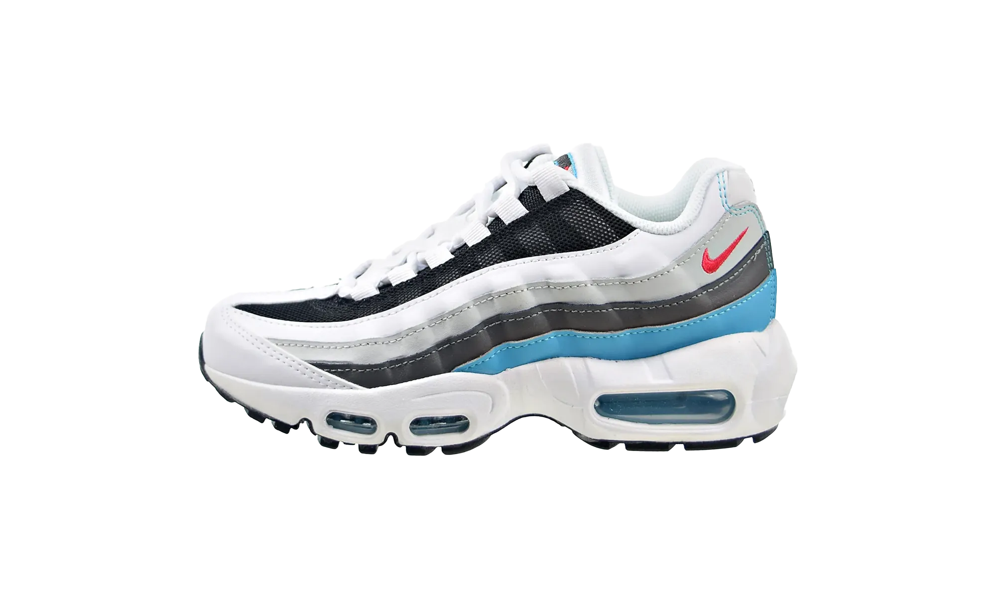 Running Grip roller skating shoes Air Max 95 Recraft GS "White-Chlorine Blue-Black"