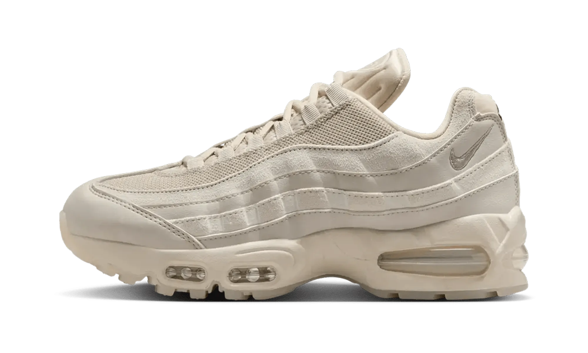 Comfortable Padding biomechanical shoes Air Max 95 WMNS "Soft Pearl"
