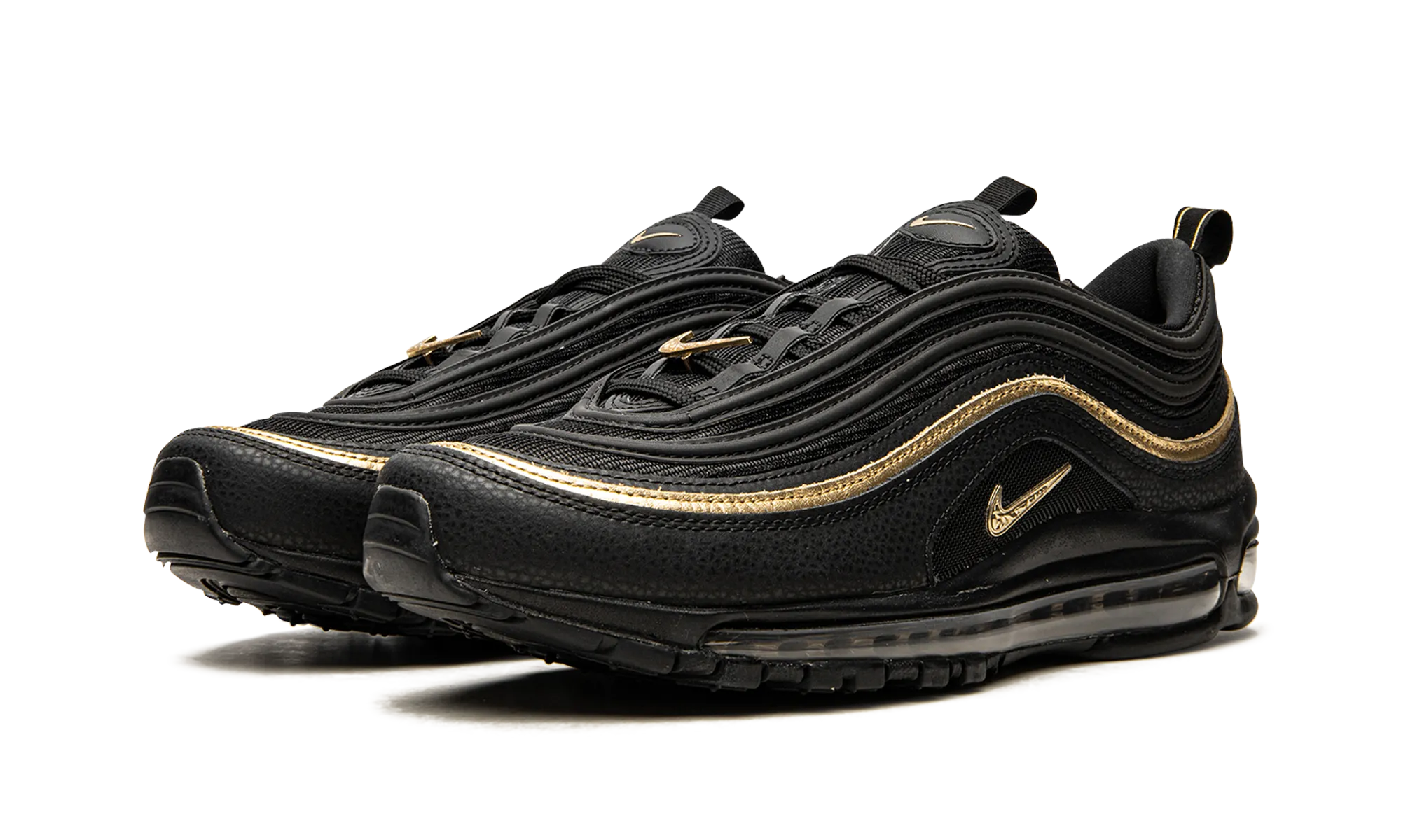 Air Max 97 CM "Black / Metallic Gold" crew sock customizable running shoes