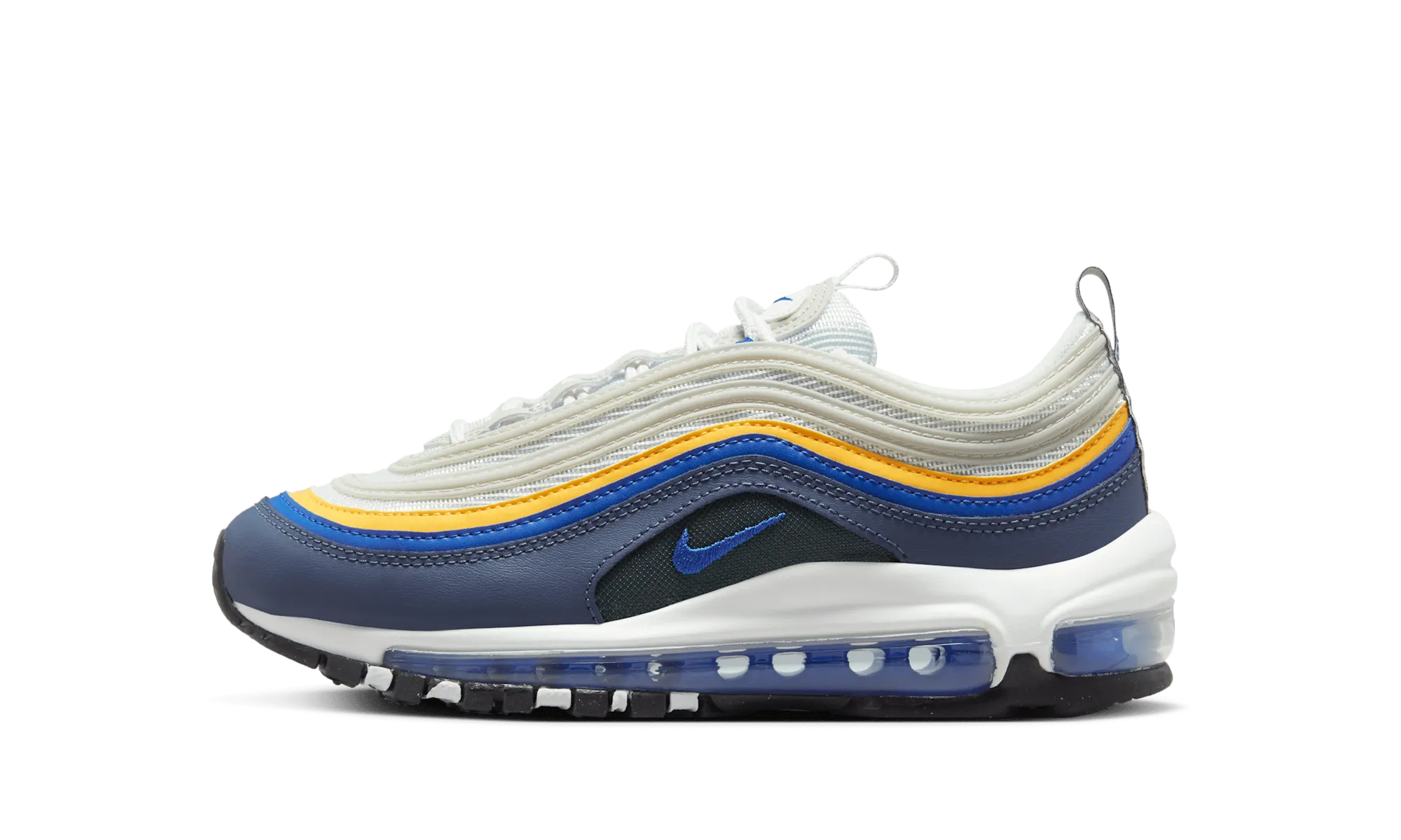 Air Max 97 GS "White-Blue-Laser Orange" permanent shoes Light Color