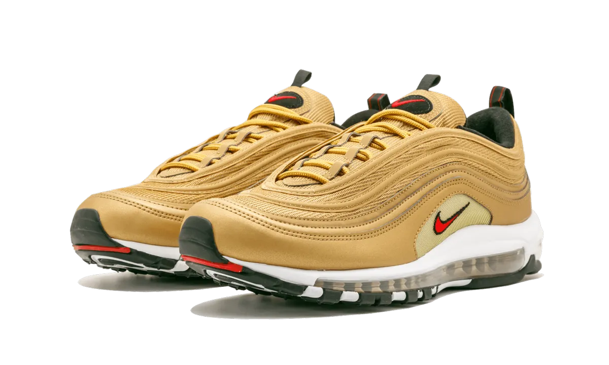 Air Max 97 OG QS "Metallic Gold" running in open - air stadiums shoes PU midsole running shoes