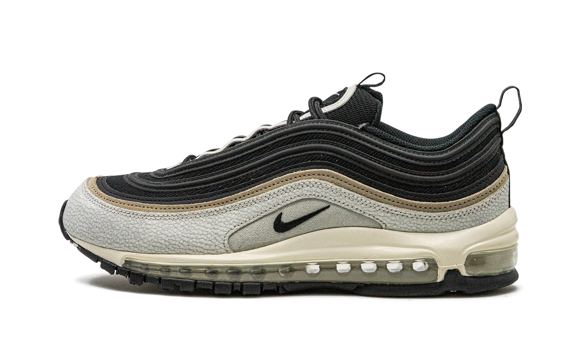 Air Max 97 "Light Bone / Khaki / Black" running in neutral colors Youth runner