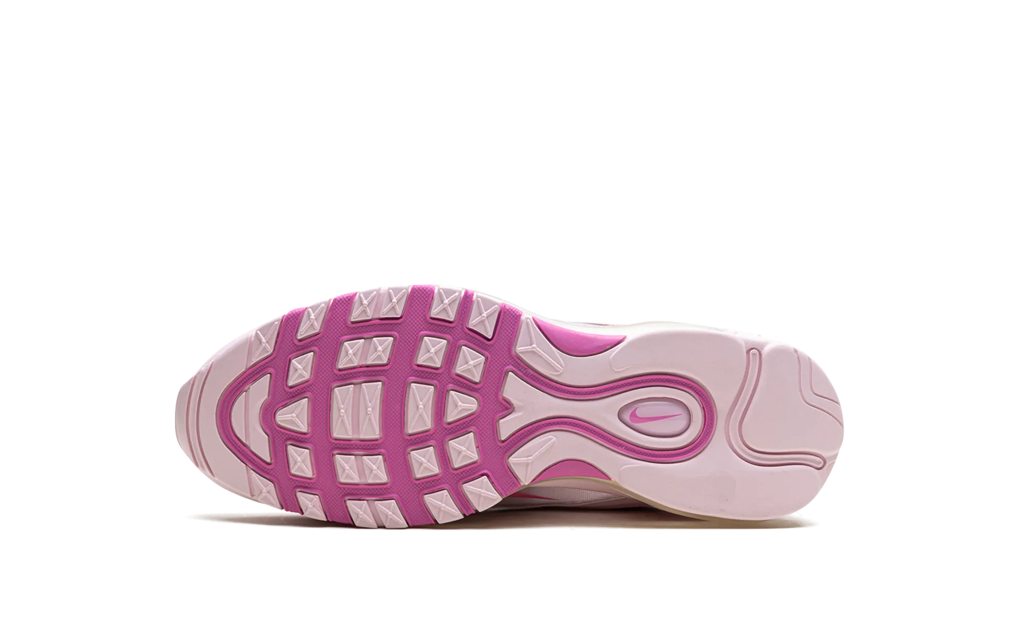 Air Max 97 "Pink Foam" jogging in park trendy - feature shoes