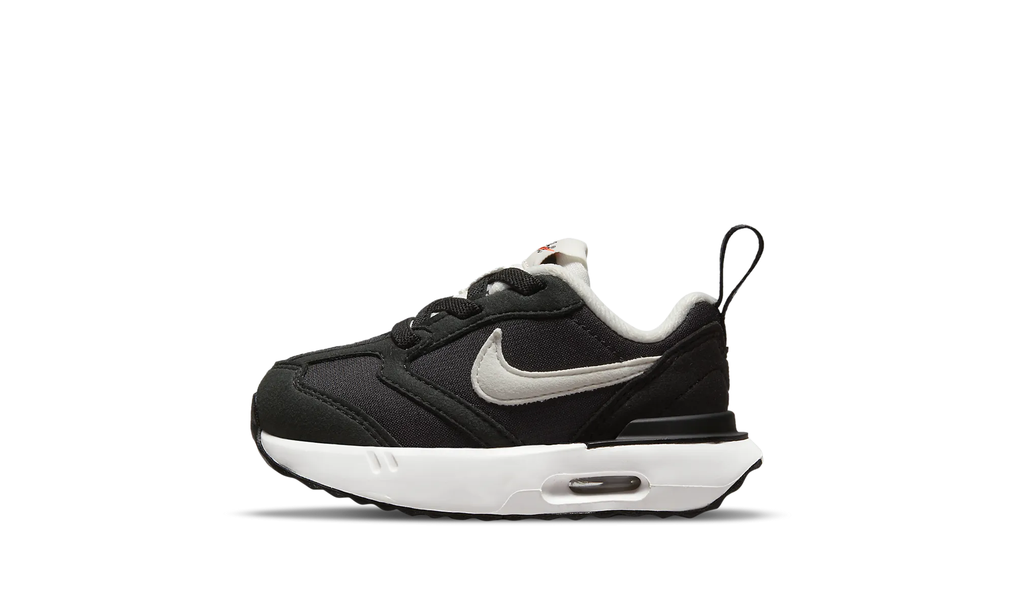 pin - decorated running shoes eco - friendly running shoes Air Max Dawn TD "BLACK WHITE"