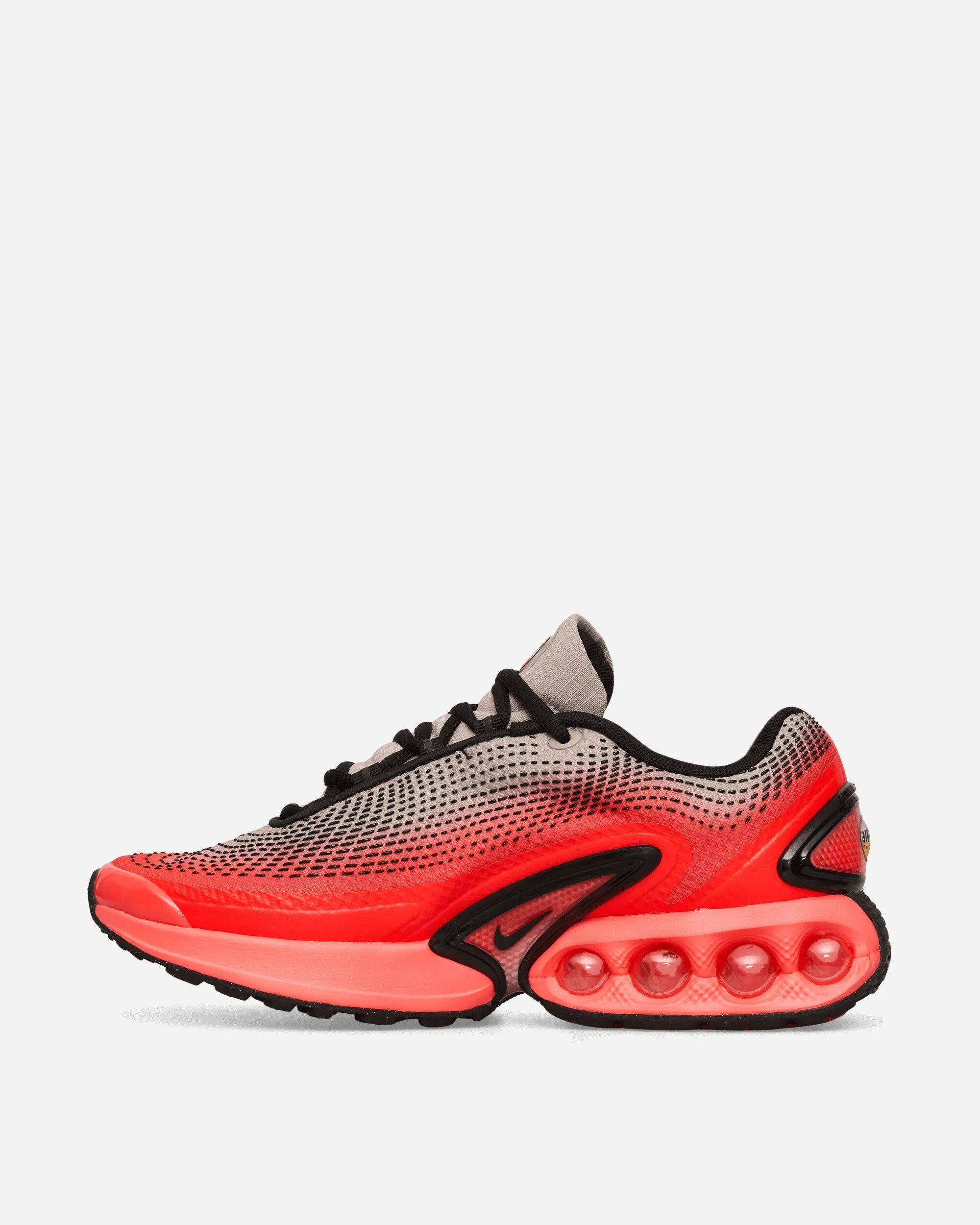 Air Max DN Sneakers College Grey / Bright Crimson / Black Minimalist Edge Reinforced Heel Support