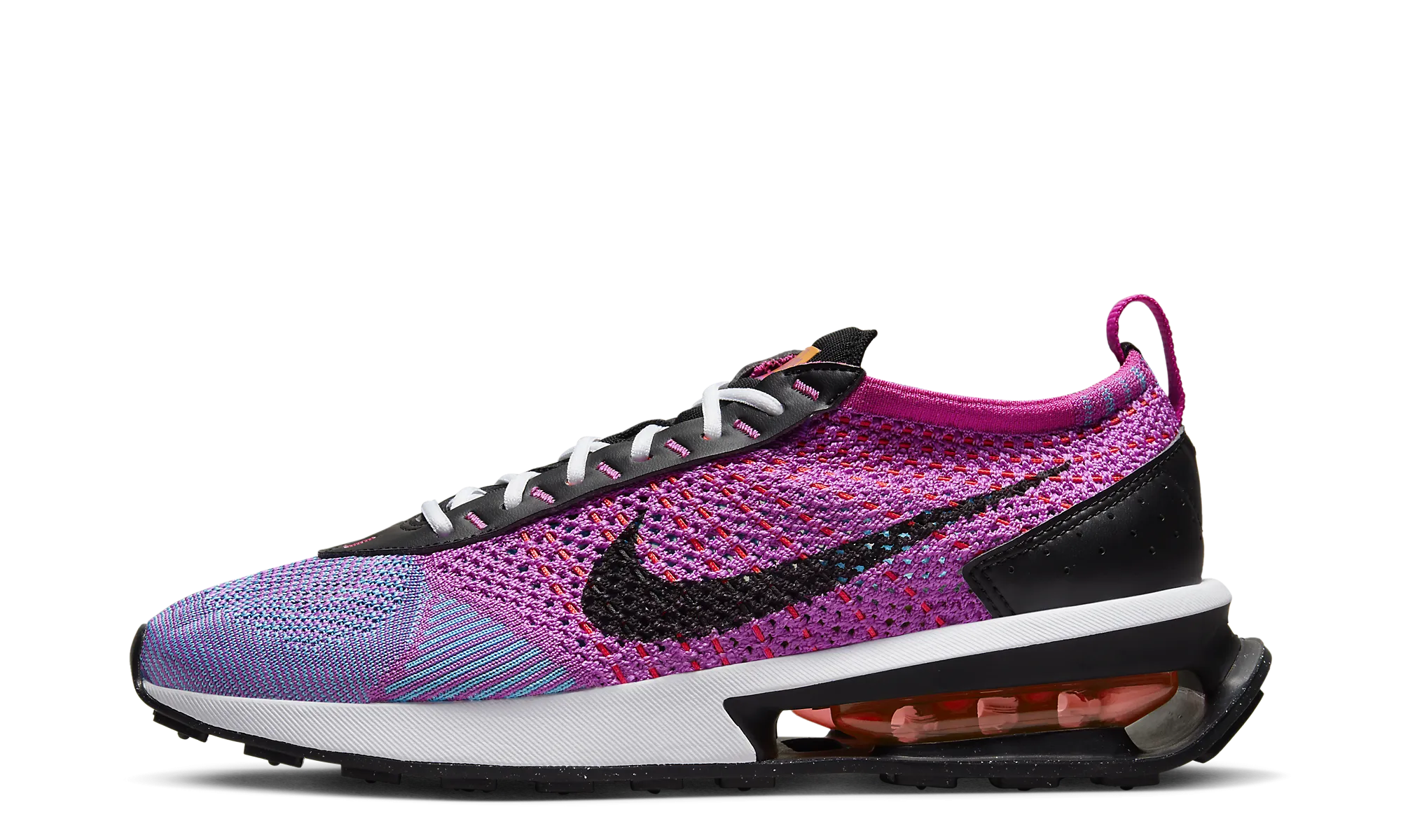 AIR MAX FLYKNIT RACER WMNS "FUCHSIA DREAM/BLACK/BALTIC BLUE/VIVID ORANGE" material - innovation