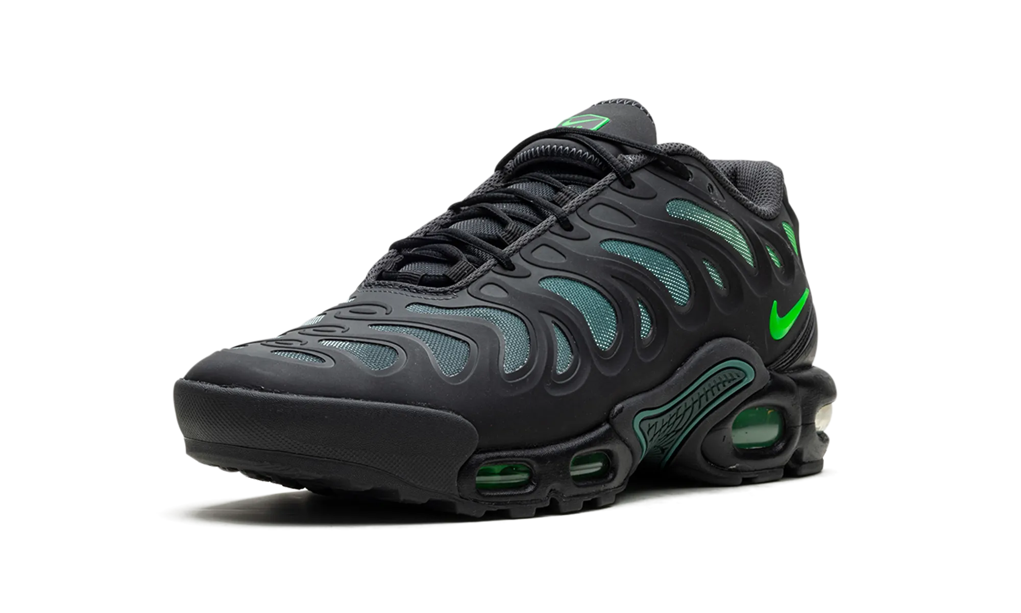 Air Max Plus Drift "Black Volt" running on hills