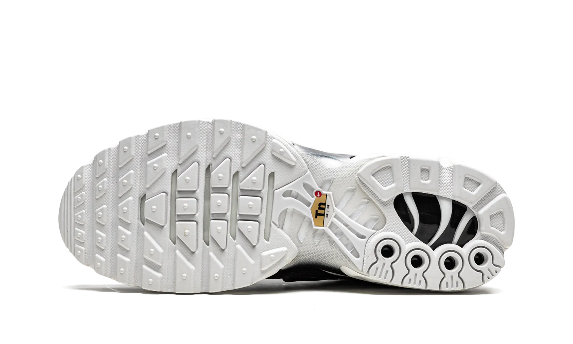AIR MAX PLUS MNS WMNS "Black / White" hard - wearing outsole shoes